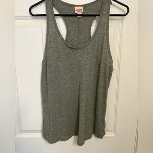 Mossimo Supply Co. Heather Gray Racerback Scoop Tank
